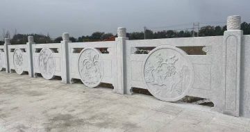 平凉芝麻白河道栏杆 石材栏杆