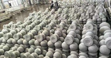 平凉芝麻白圆球 石球 挡车球