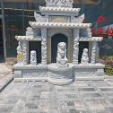 平凉芝麻白中国黑石材套墓 花岗岩墓碑