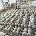 平凉芝麻白圆球 石球 挡车球
