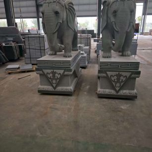 平凉芝麻灰花岗岩对象 芝麻白芝麻灰大象