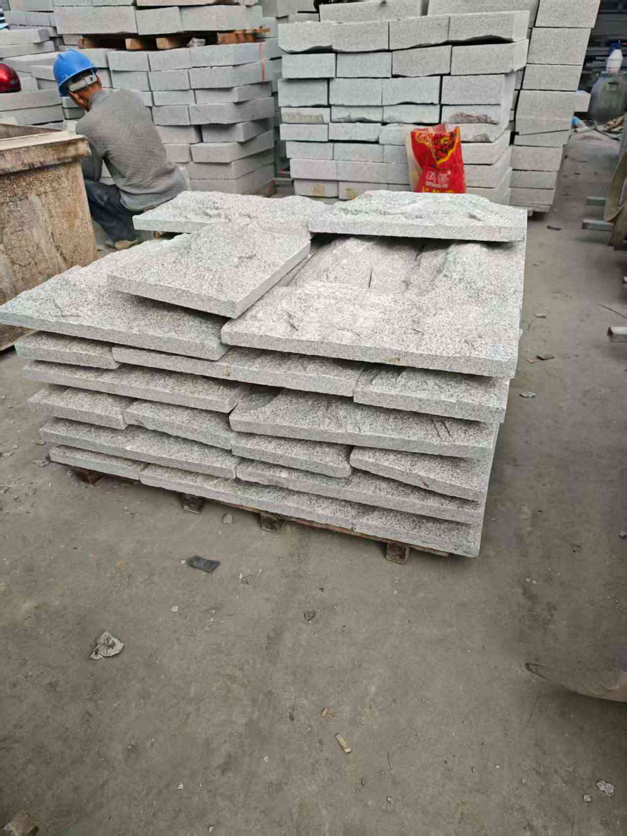 平凉芝麻白蘑菇石，自然面